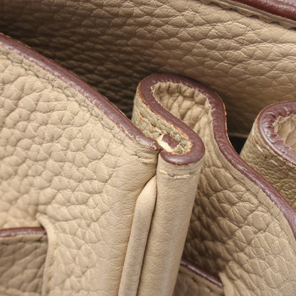 バーキン35 パルシュマン ハンドバッグ トリヨンクレマンス アイボリー シルバー金具 □L刻印 エルメス バッグ HERMES