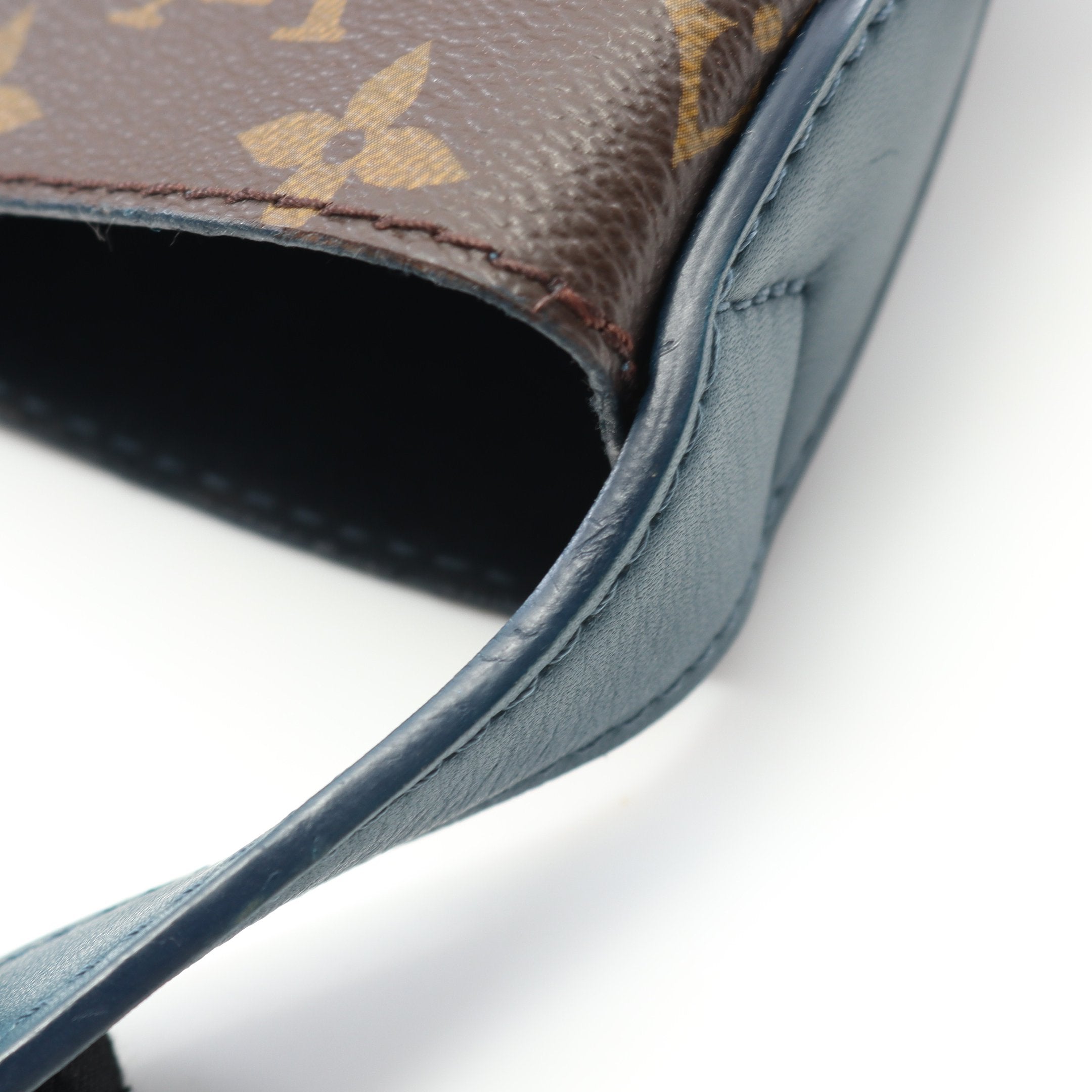 NN14 GM モノグラムイドール ショルダーバッグ PVC レザー ブラウン