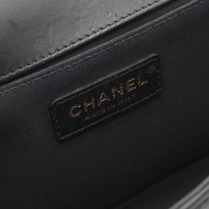 ボーイシャネル マトラッセ チェーンショルダーバッグ ラムスキン ブラック ゴールド金具 シャネル バッグ CHANEL