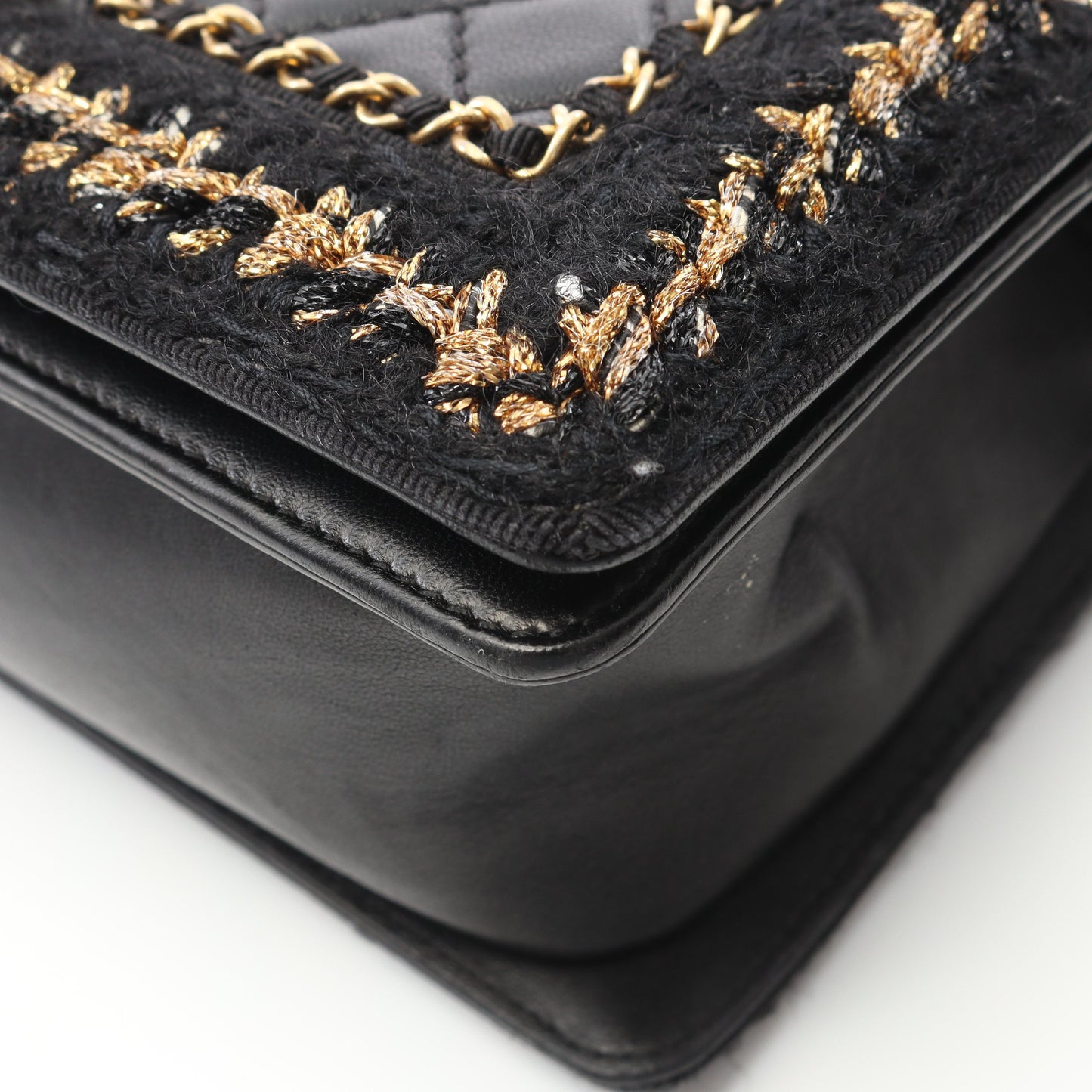 ボーイシャネル マトラッセ チェーンショルダーバッグ ラムスキン ブラック ゴールド金具 シャネル バッグ CHANEL