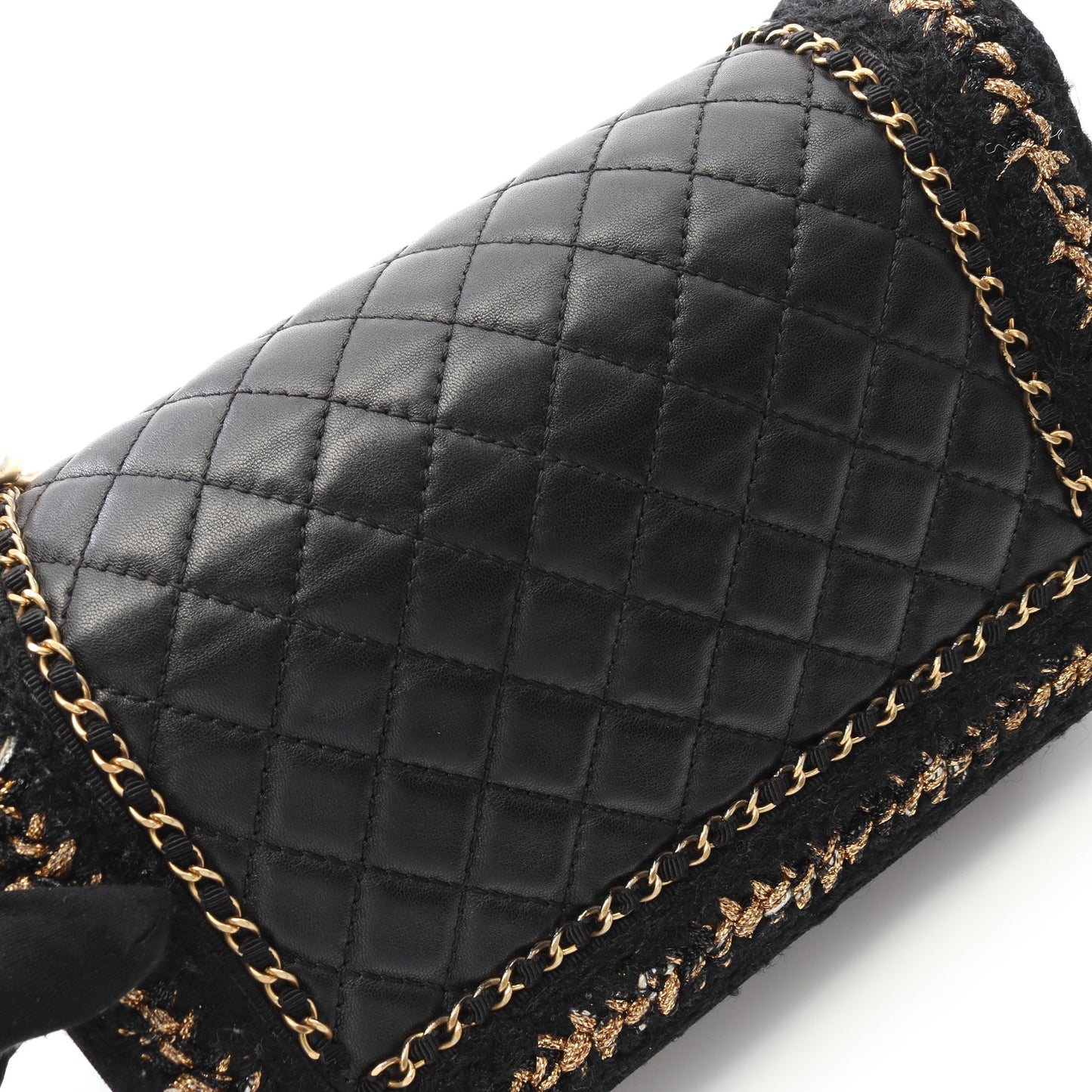ボーイシャネル マトラッセ チェーンショルダーバッグ ラムスキン ブラック ゴールド金具 シャネル バッグ CHANEL