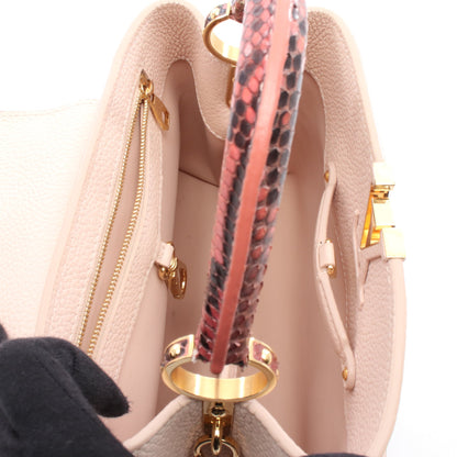 カプシーヌBB ハンドバッグ レザー パイソン ピンク ピンクレッド ルイヴィトン バッグ LOUIS VUITTON