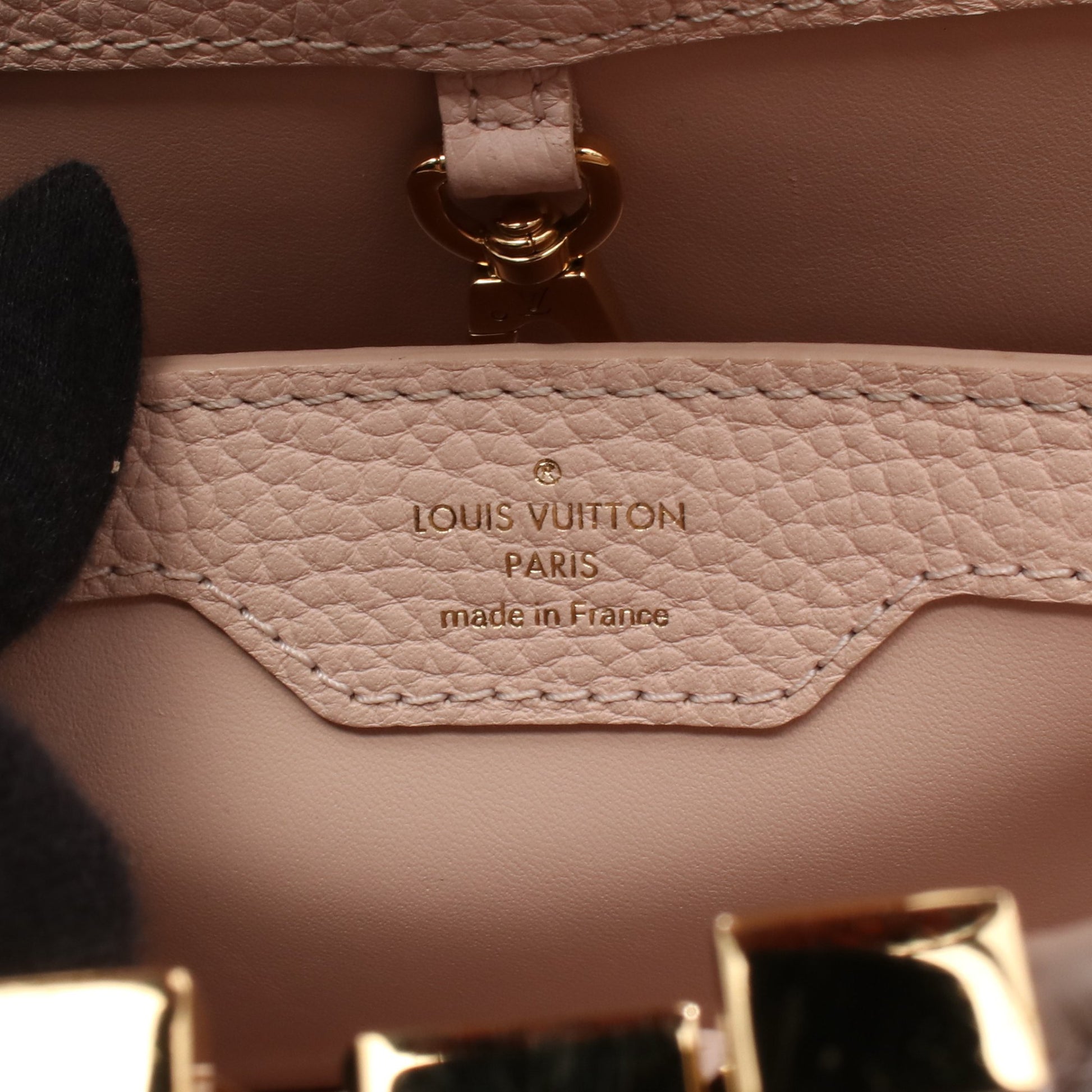 カプシーヌBB ハンドバッグ レザー パイソン ピンク ピンクレッド ルイヴィトン バッグ LOUIS VUITTON