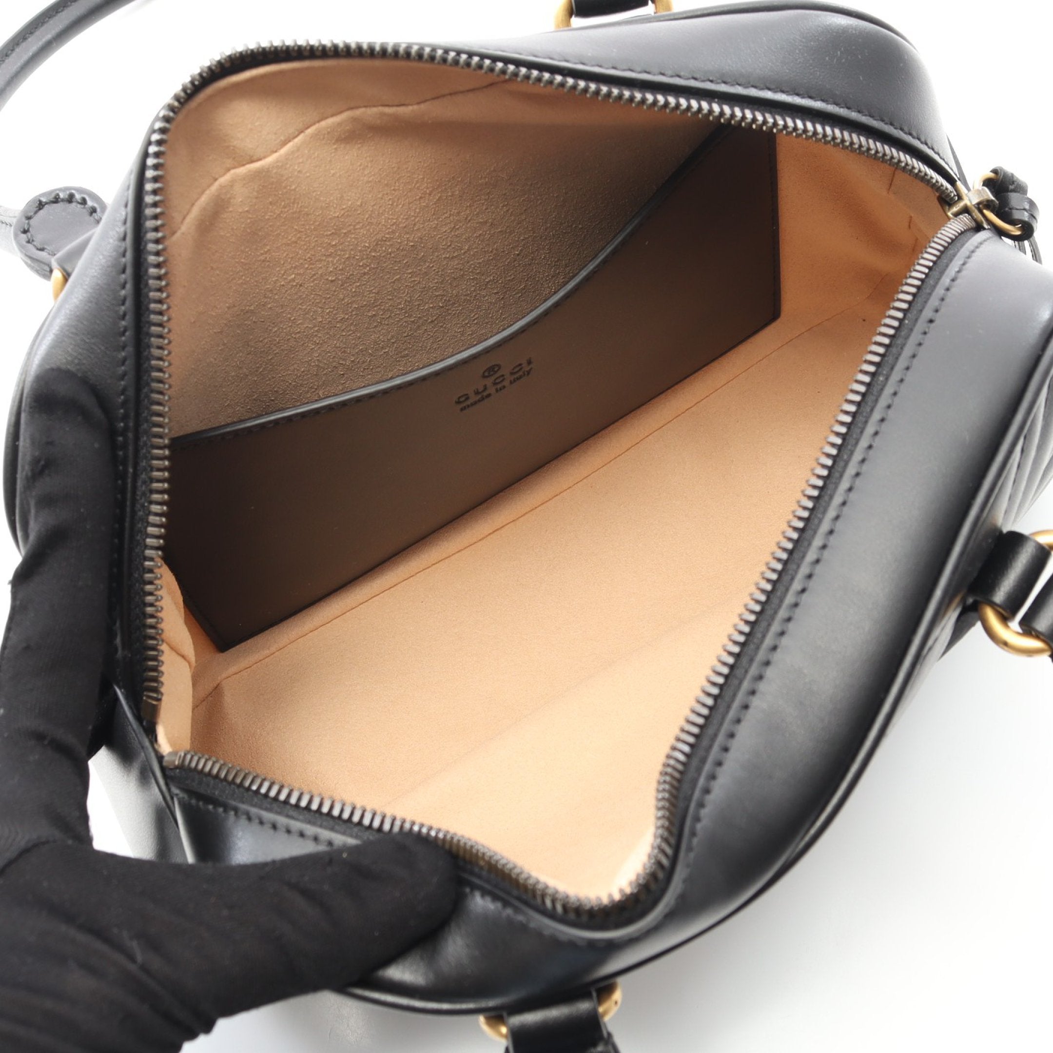 GGマーモント スモール トップハンドルバッグ ハンドバッグ レザー