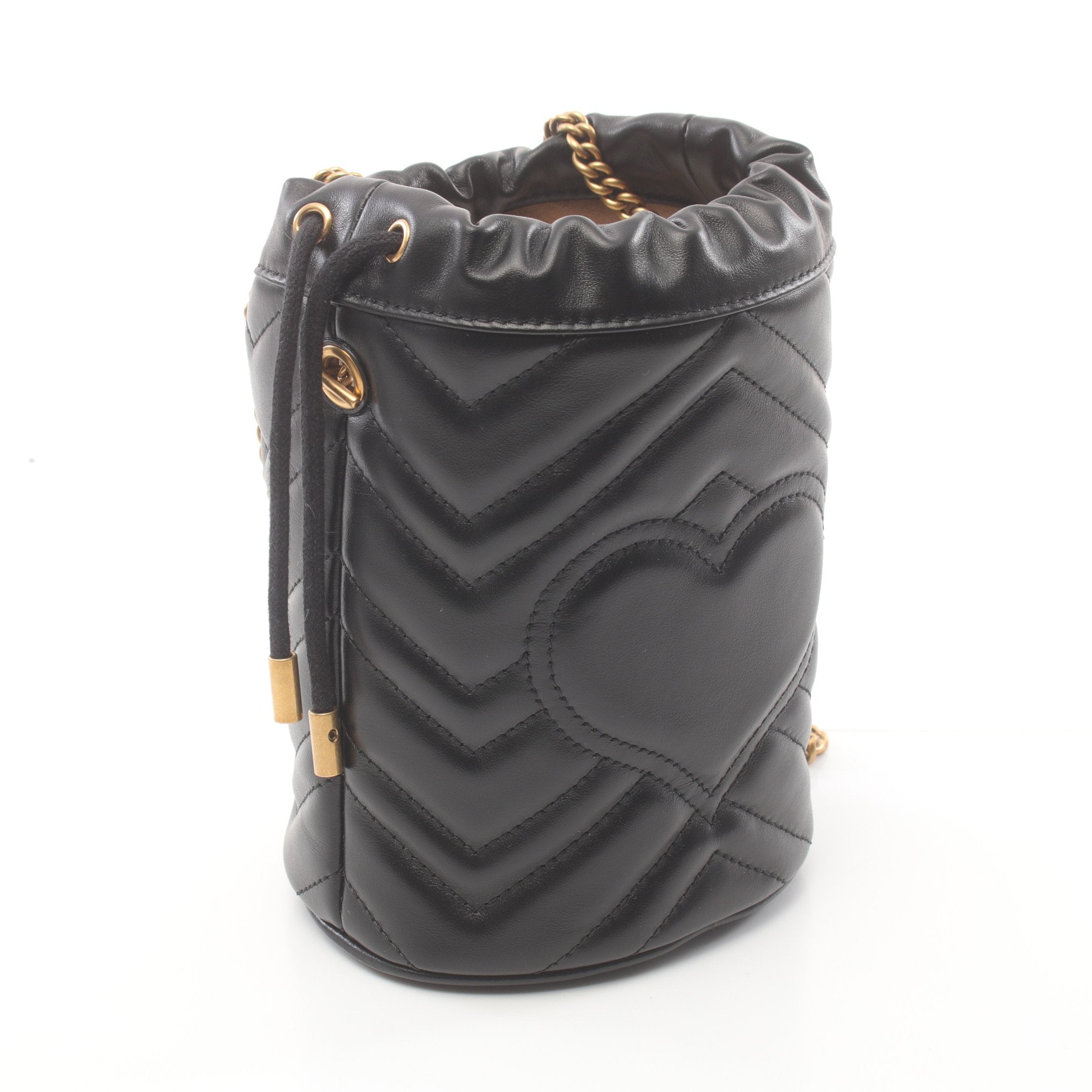 Gucci マ-モントチェーンショルダーバッグ レザーブラック