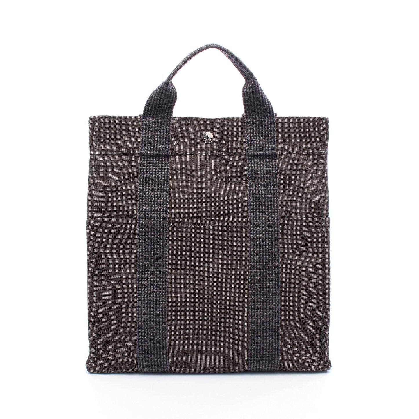 エールライン アドMM バックパック リュックサック キャンバス ダークグレー シルバー金具 エルメス バッグ HERMES