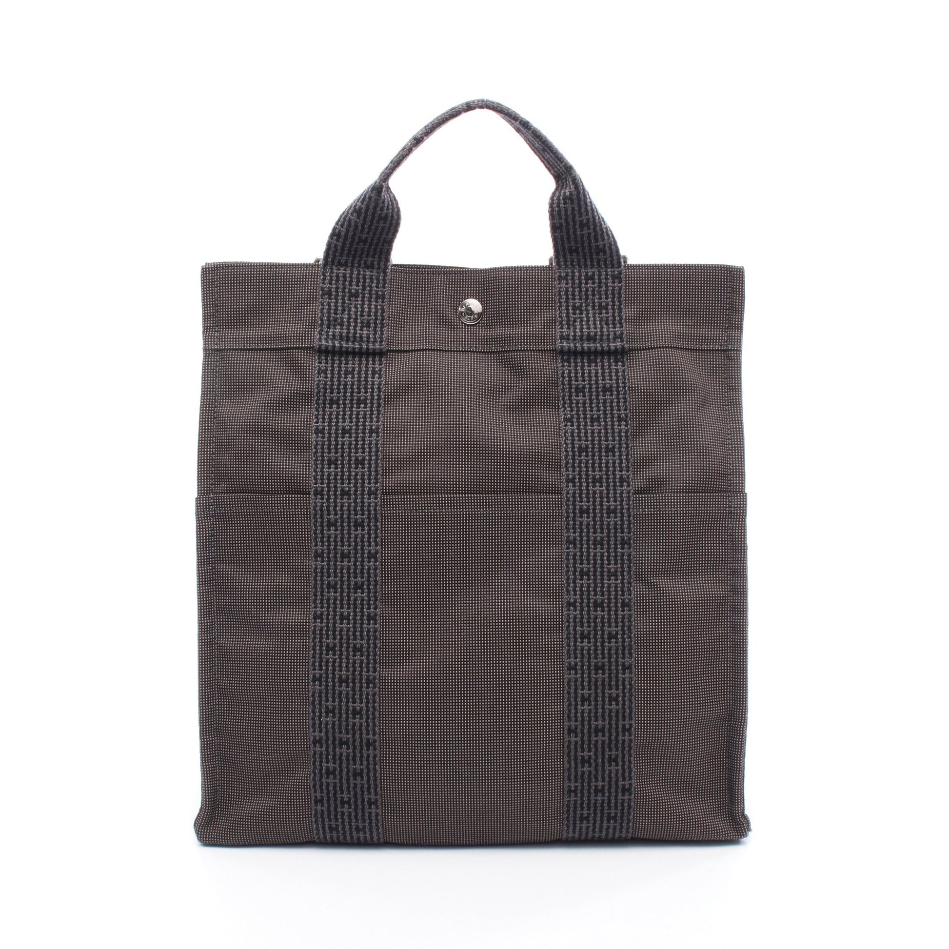 エールライン アドMM バックパック リュックサック キャンバス ダークグレー シルバー金具 エルメス バッグ HERMES