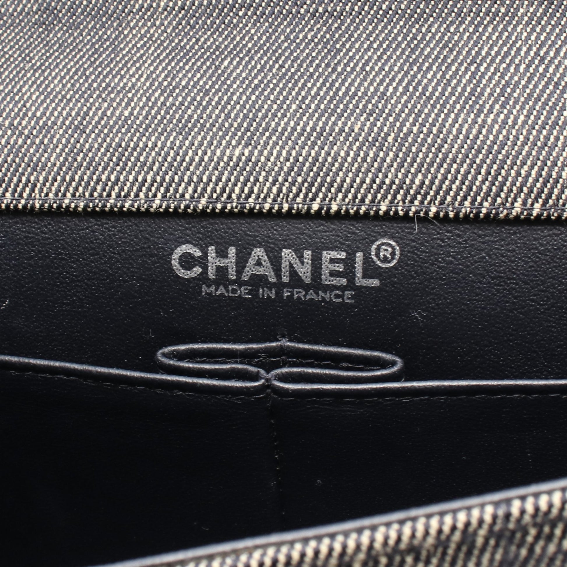 チョコバー チェーンショルダーバッグ デニム レザー ネイビー シルバー金具 シャネル バッグ CHANEL