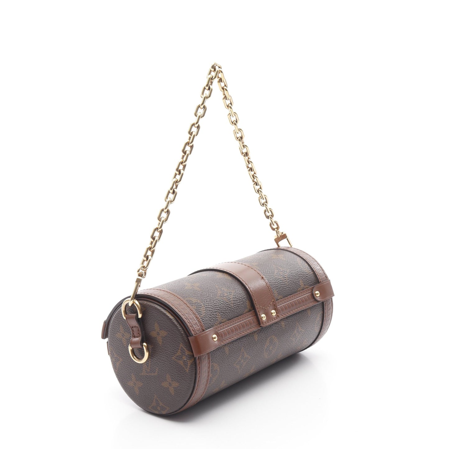 パピヨン トランク モノグラム ショルダーバッグ PVC レザー ブラウン 2WAY ルイヴィトン バッグ LOUIS VUITTON