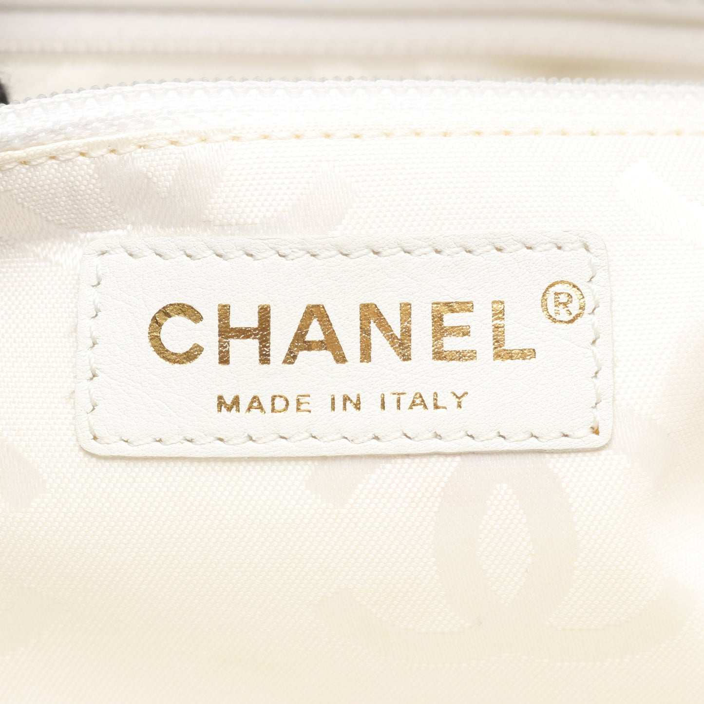 ワイルドステッチ ハンドバッグ レザー ホワイト ゴールド金具 シャネル バッグ CHANEL