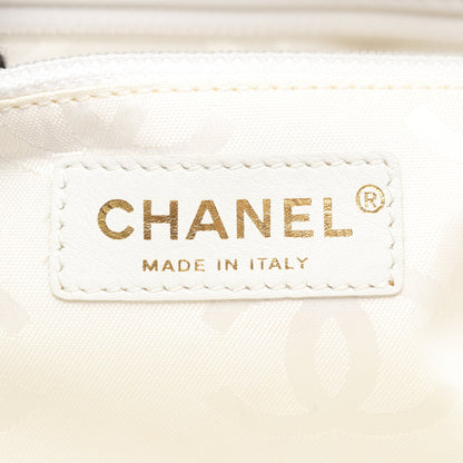 ワイルドステッチ ハンドバッグ レザー ホワイト ゴールド金具 シャネル バッグ CHANEL