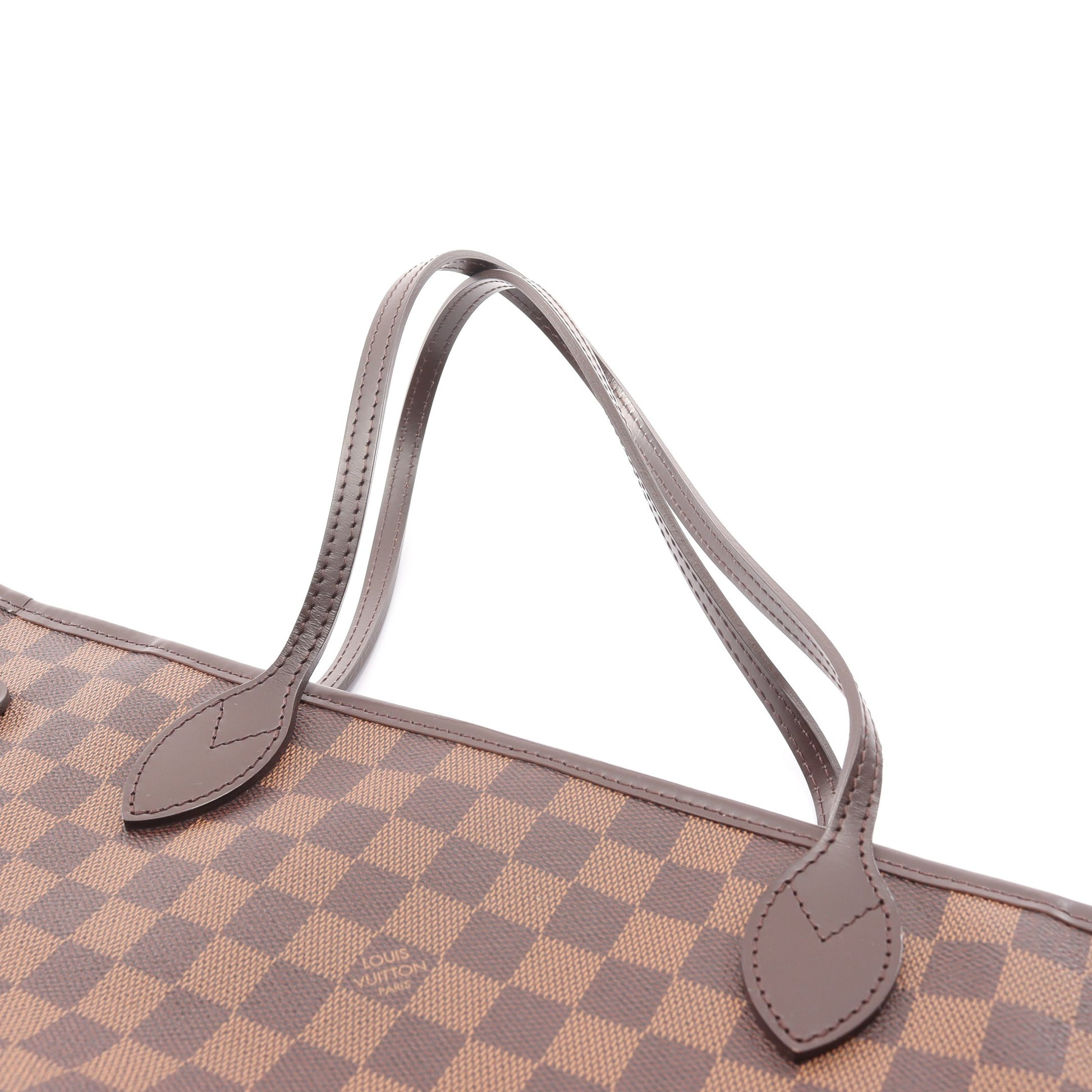 ネヴァーフルMM ダミエエベヌ ショルダーバッグ トートバッグ PVC レザー ブラウン ルイヴィトン バッグ LOUIS VUITTON