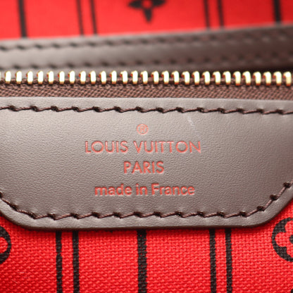 ネヴァーフルMM ダミエエベヌ ショルダーバッグ トートバッグ PVC レザー ブラウン ルイヴィトン バッグ LOUIS VUITTON
