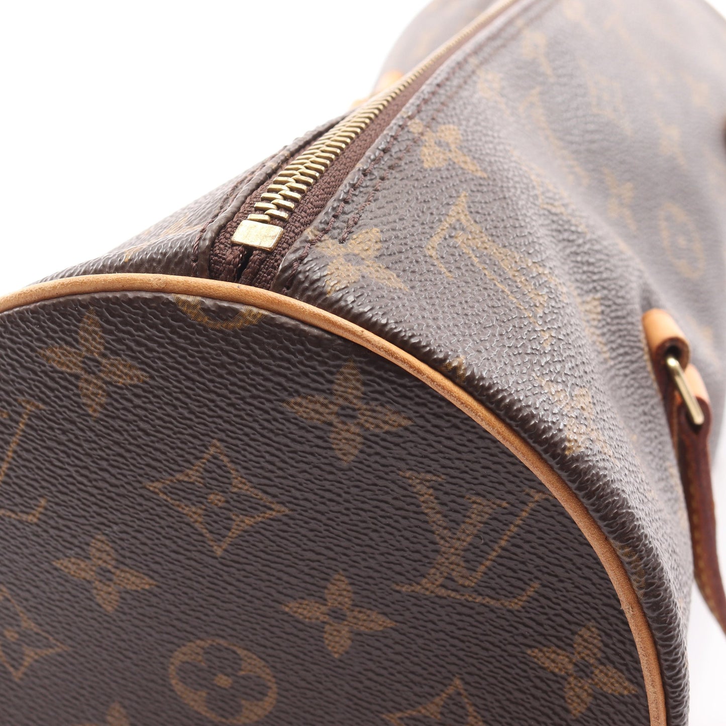 パピヨン30 モノグラム ハンドバッグ PVC レザー ブラウン ルイヴィトン バッグ LOUIS VUITTON