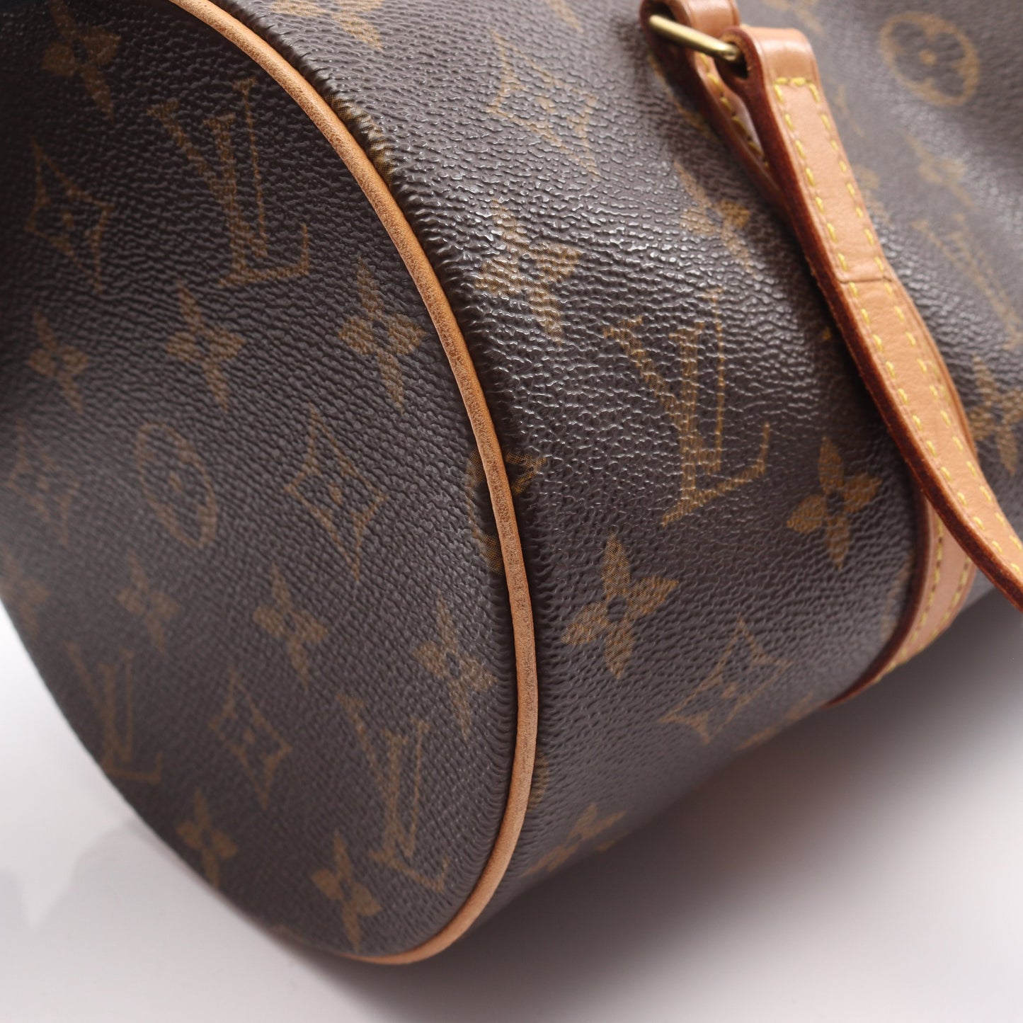 パピヨン30 モノグラム ハンドバッグ PVC レザー ブラウン ルイヴィトン バッグ LOUIS VUITTON