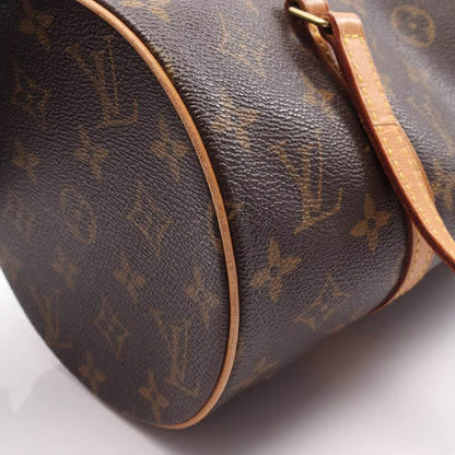 パピヨン30 モノグラム ハンドバッグ PVC レザー ブラウン ルイヴィトン バッグ LOUIS VUITTON