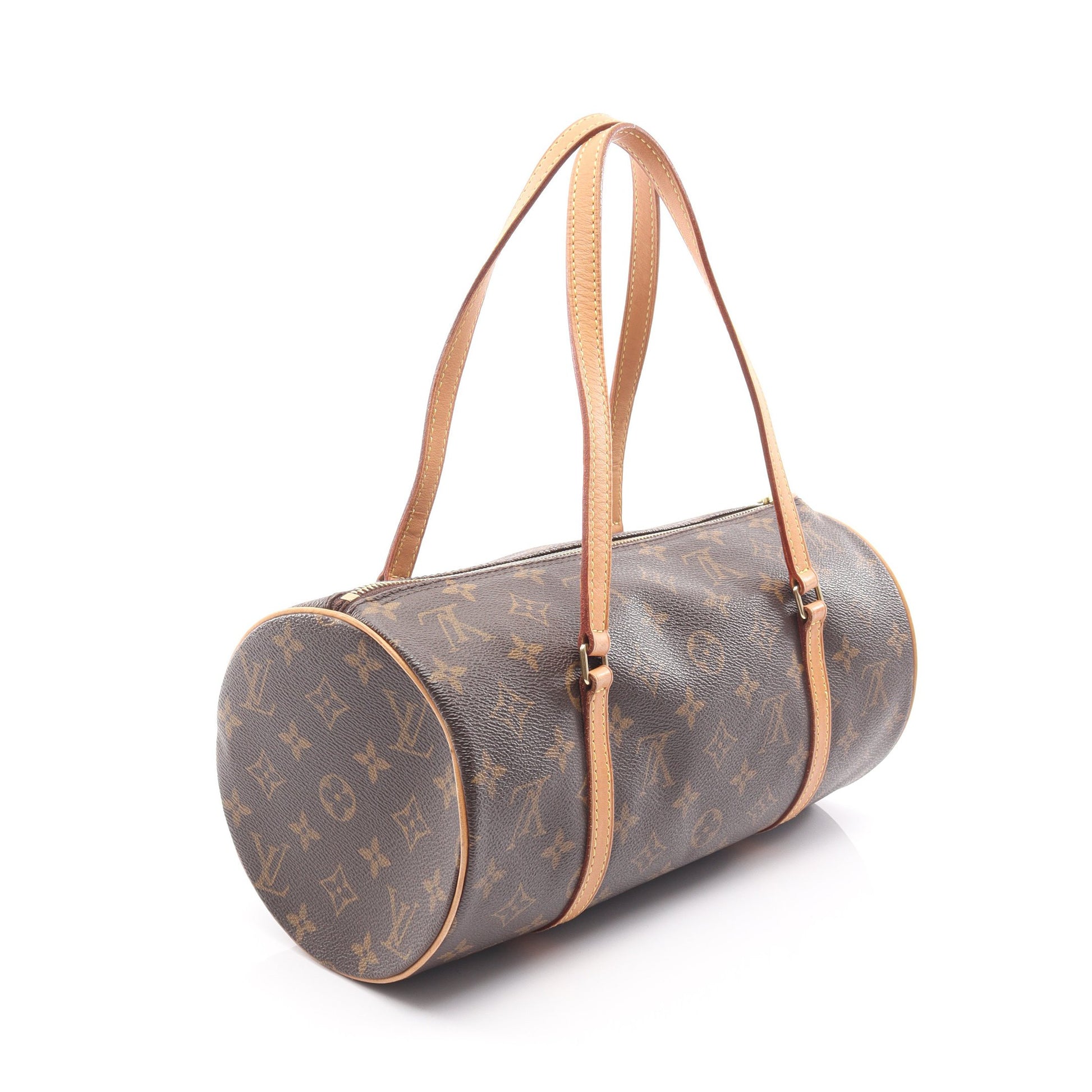 パピヨン30 モノグラム ハンドバッグ PVC レザー ブラウン ルイヴィトン バッグ LOUIS VUITTON