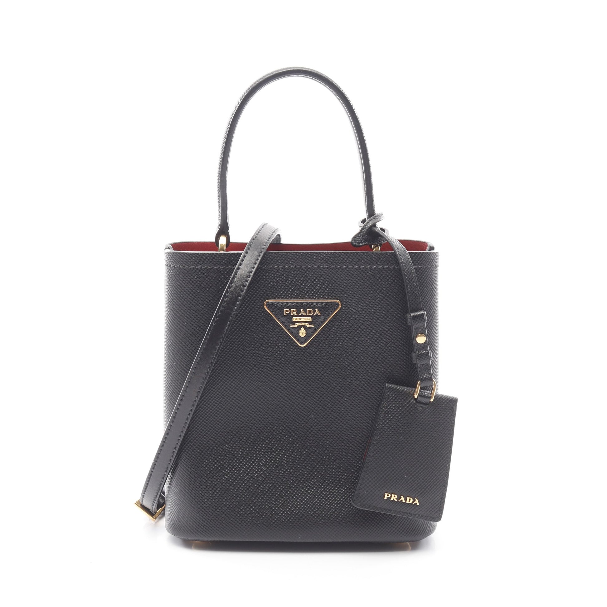 SAFFIANO CUIR+C パニエ ハンドバッグ サフィアーノレザー ブラック  