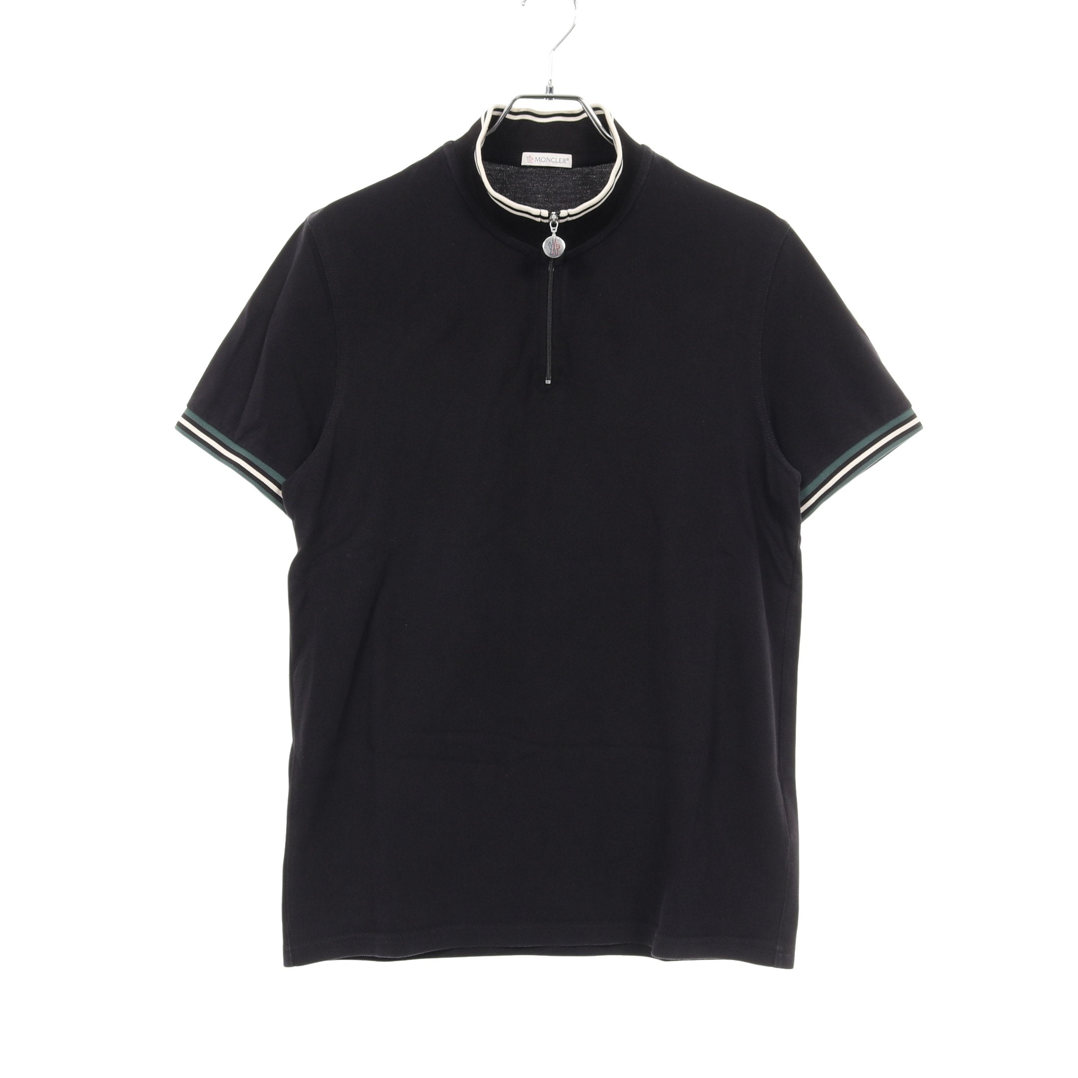 モンクレール ポロシャツ 黒 MONCLER 半袖ポロシャツ Lサイズ 黒色