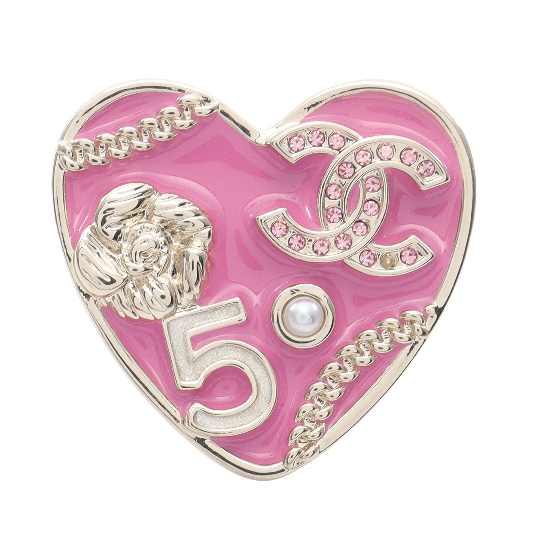 CHANEL/シャネル ココマーク ブローチ GP/ラインストーン 14.4g ゴールド レディース ココマーク ブローチ GP ラインストーン ゴールド ピンク B24S