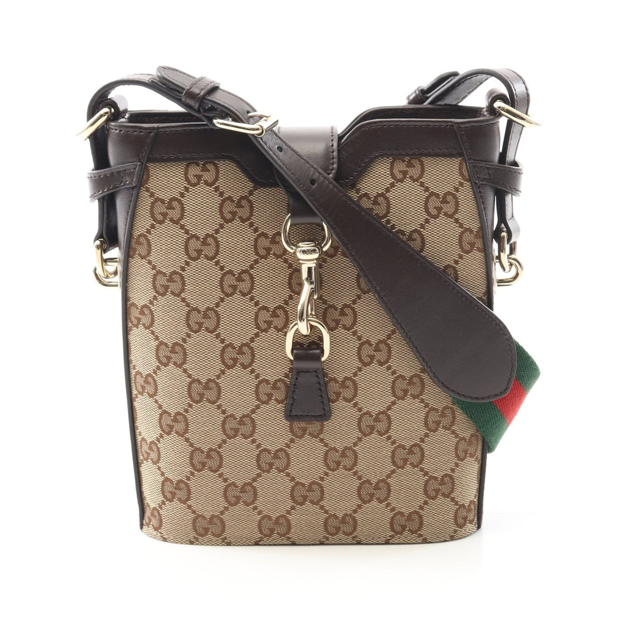 ? ✨美品✨グッチ ショルダーバッグGG柄 レザーキャンバス ベージュ 