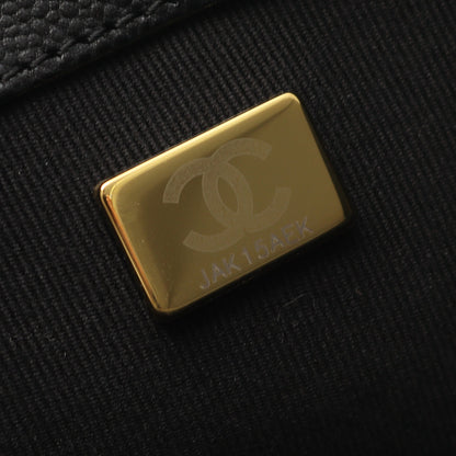 マトラッセ チェーンショルダーバッグ キャビアスキン ブラック ゴールド金具 2WAY シャネル バッグ CHANEL
