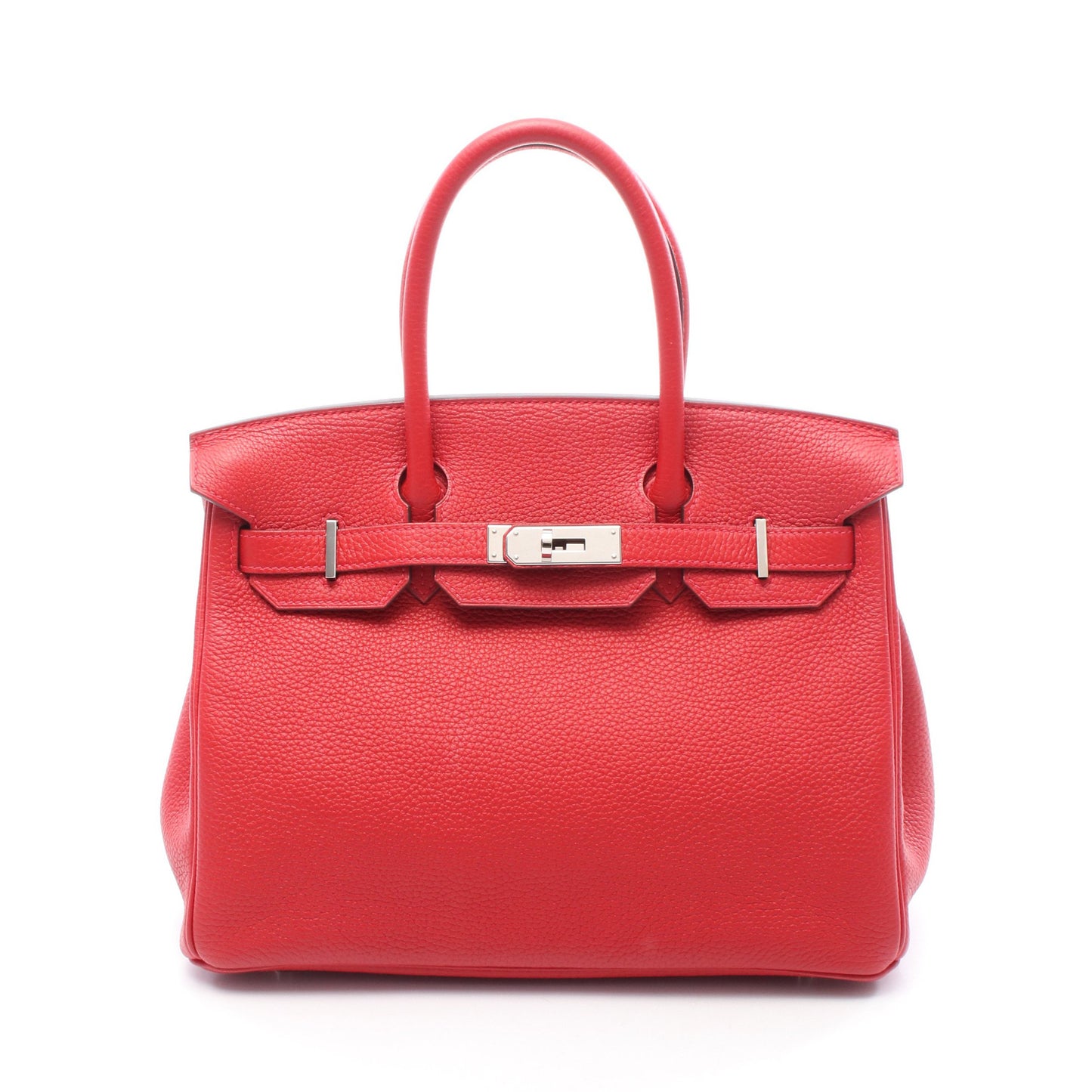 バーキン30 ルージュトマト ハンドバッグ トゴ レッド シルバー金具 A刻印 エルメス バッグ HERMES