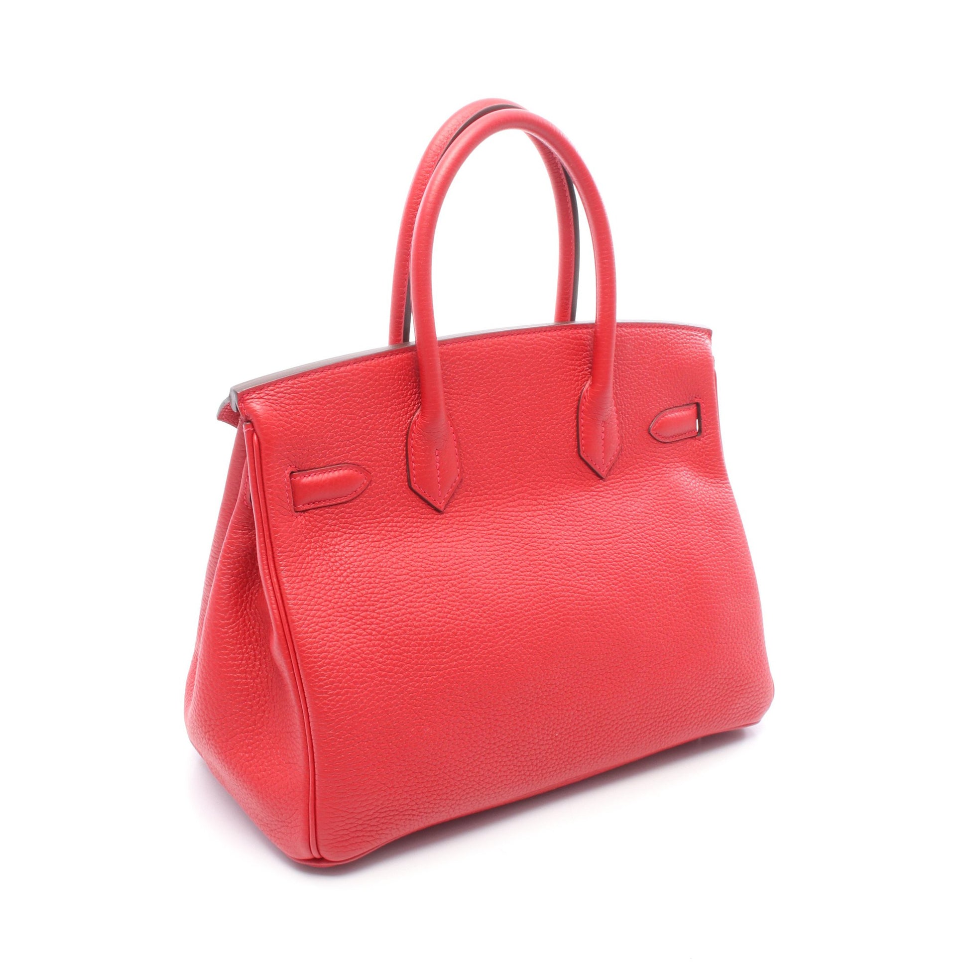 バーキン30 ルージュトマト ハンドバッグ トゴ レッド シルバー金具 A刻印 エルメス バッグ HERMES