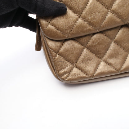 マトラッセ チェーンショルダーバッグ レザー ブロンズ ゴールド金具 シャネル バッグ CHANEL