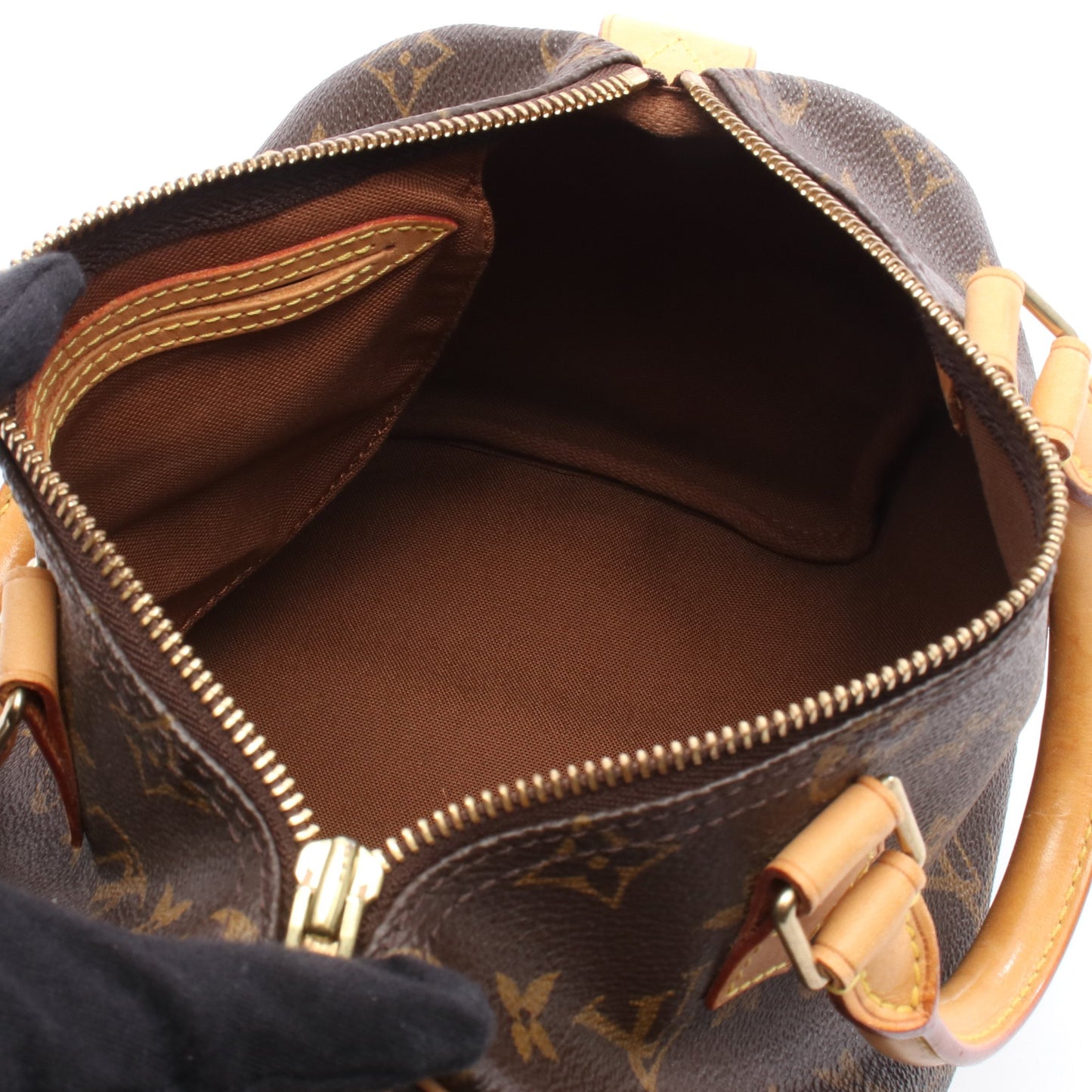 スピーディ25 モノグラム ハンドバッグ PVC レザー ブラウン ルイヴィトン バッグ LOUIS VUITTON
