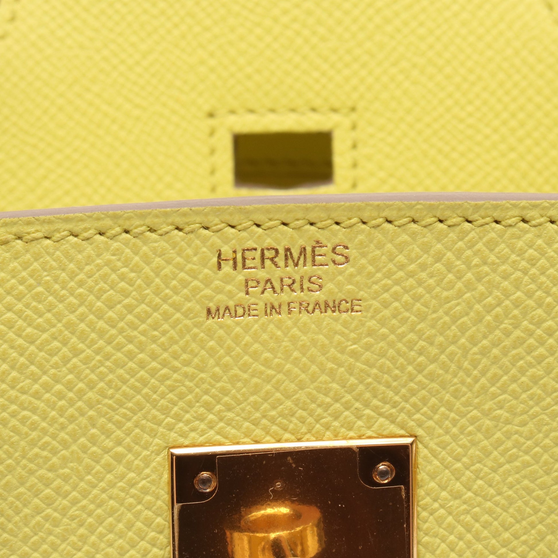 バーキン30 ライム ハンドバッグ ヴォーエプソン イエロー ゴールド金具 □Q刻印 エルメス バッグ HERMES