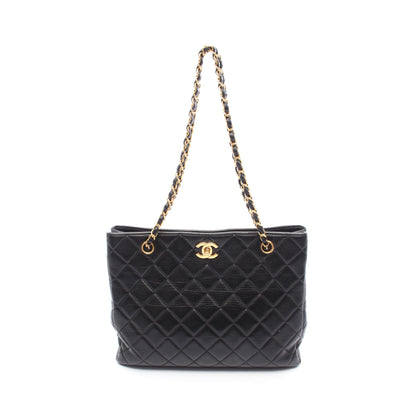 チェーンショルダーバッグ チェーントートバッグ ラムスキン ブラック ゴールド金具 シャネル バッグ CHANEL