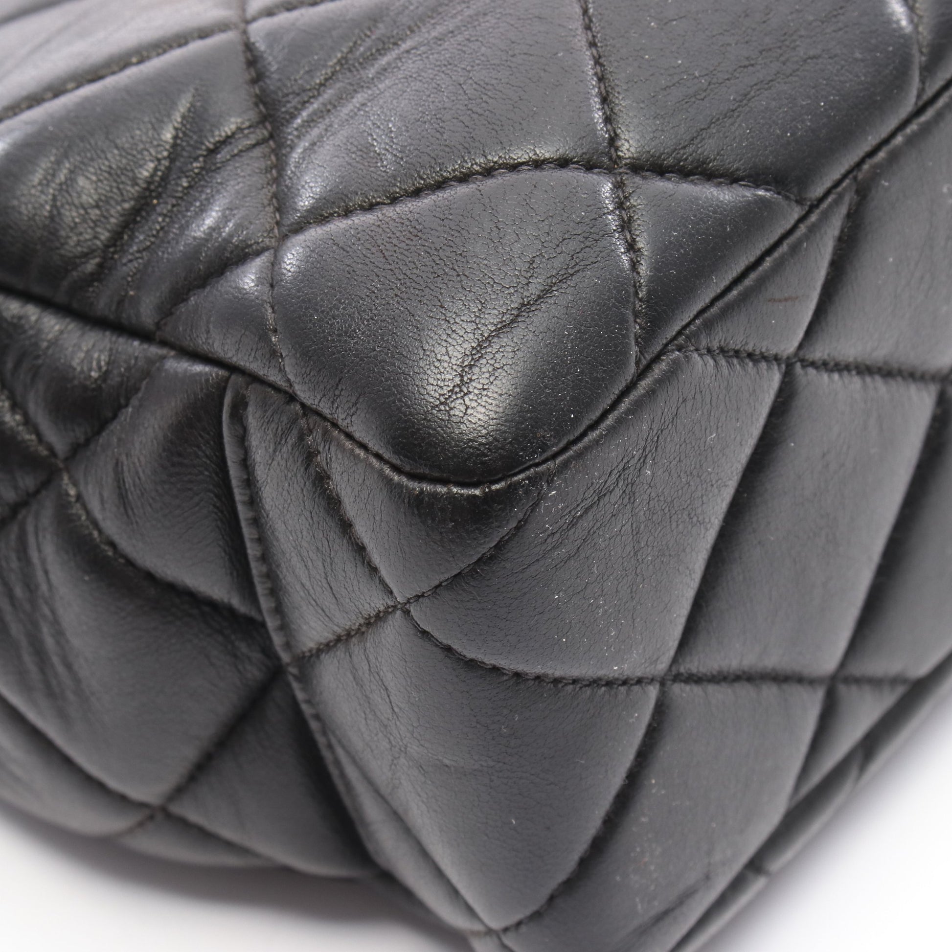 チェーンショルダーバッグ チェーントートバッグ ラムスキン ブラック ゴールド金具 シャネル バッグ CHANEL