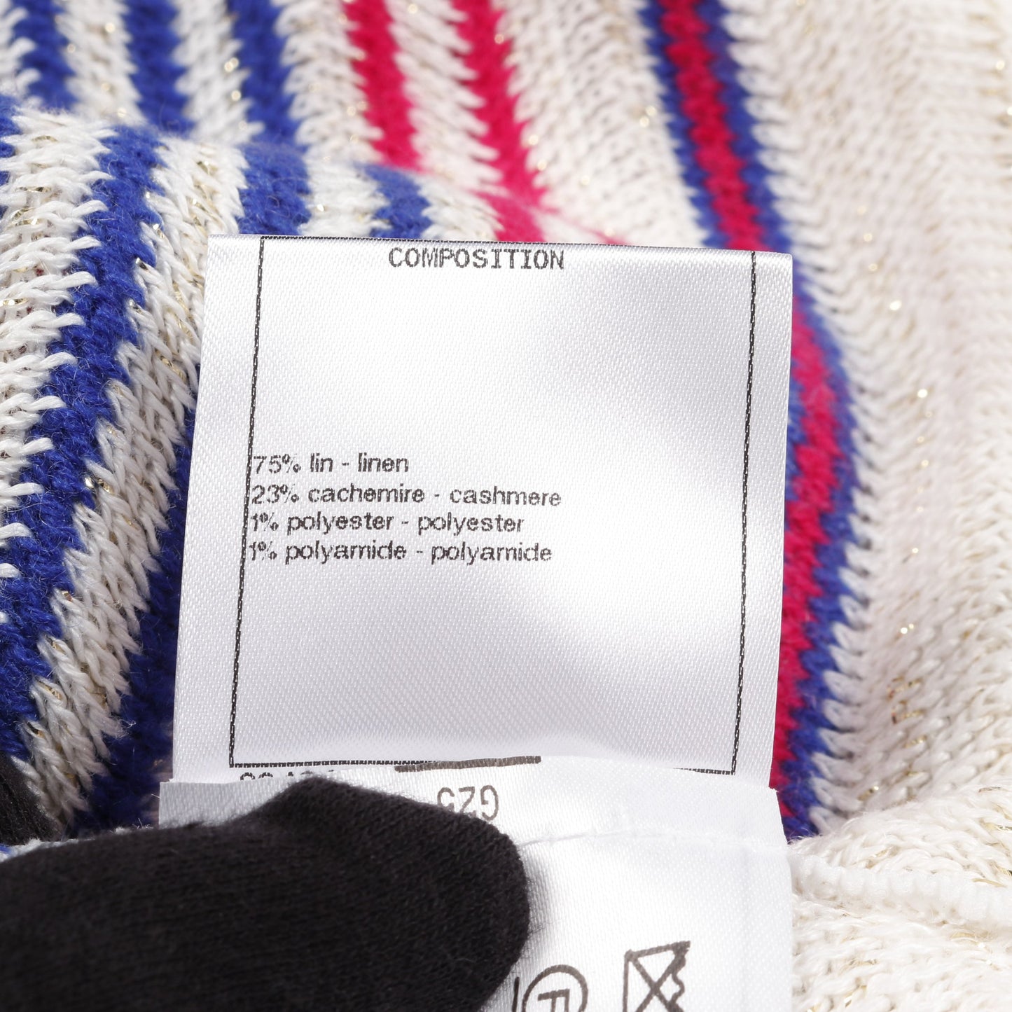 ココマーク ワンピース ノースリーブ ボーダー リネン カシミヤ ホワイト ピンク ブルー シャネル ワンピース CHANEL