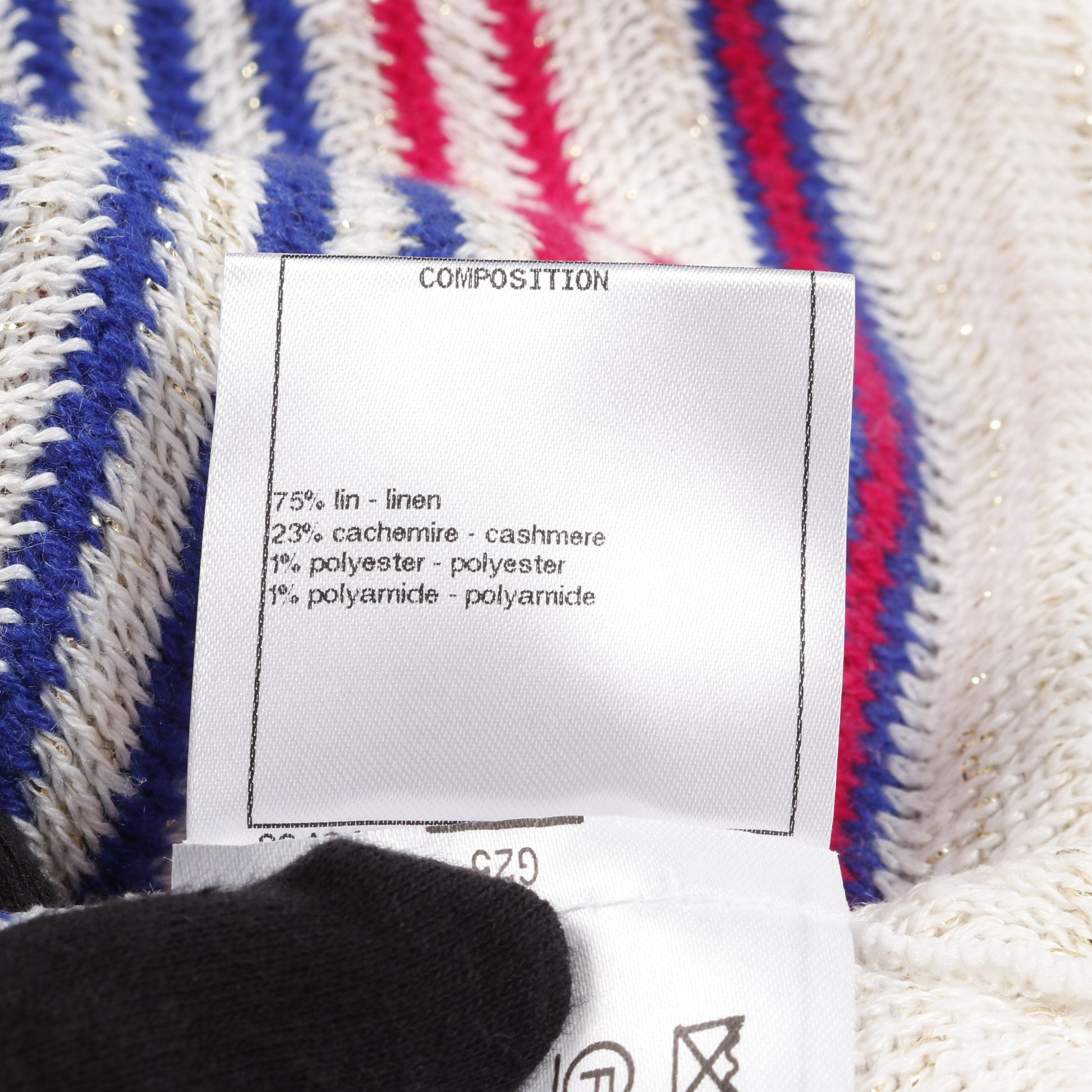 ココマーク ワンピース ノースリーブ ボーダー リネン カシミヤ ホワイト ピンク ブルー シャネル ワンピース CHANEL