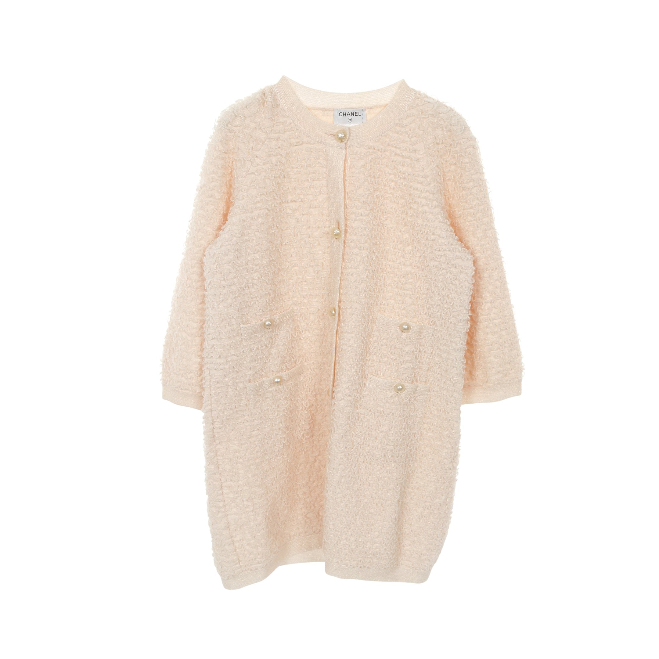 シャネル カーディガン CHANEL アウター ココマークボタン フリルニット