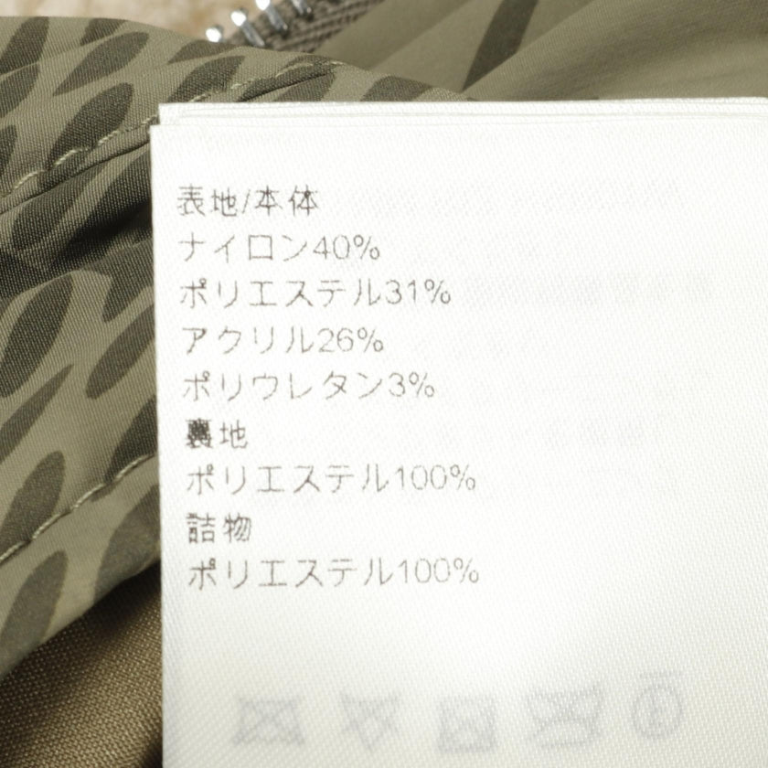 ダミエアーガイル ジップアップ ブルゾン ナイロン カーキグリーン アイボリー ボア フード付き リバーシブル ルイヴィトン アウター LOUIS VUITTON