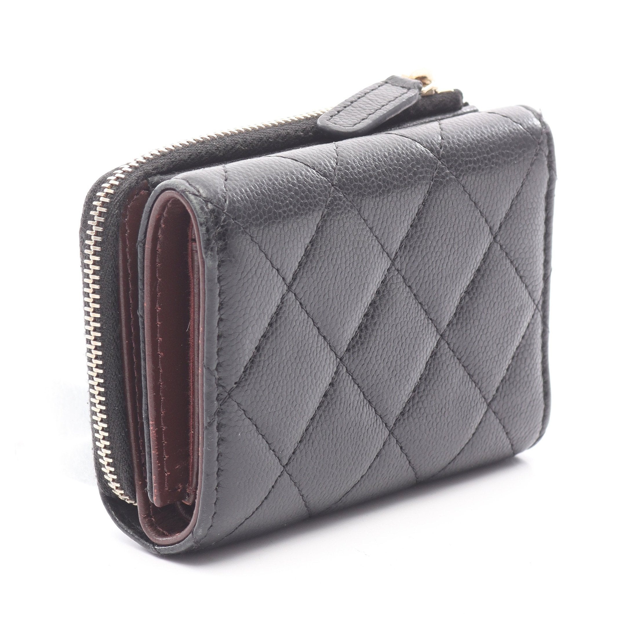 CHANEL マトラッセ スモールウォレット 財布 キャビアスキン シャネル