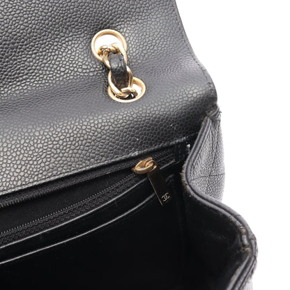 デカマトラッセ34 Wチェーンショルダーバッグ キャビアスキン ブラック ゴールド金具 シャネル バッグ CHANEL