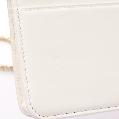 マトラッセ チェーンウォレット キャビアスキン ホワイト ゴールド金具 シャネル バッグ CHANEL