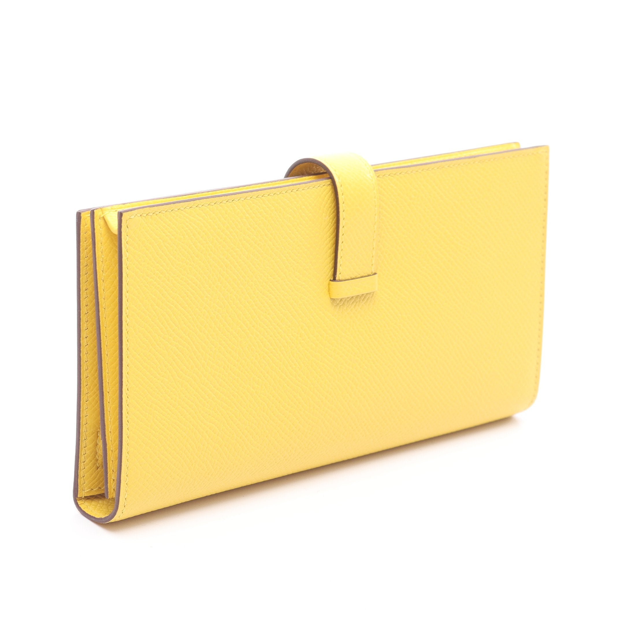 未使用品◇HERMES エルメス ベアンスフレ ヴォーエプソン ジョーヌナプル シルバー金具 Hロゴ 二つ折り 長財布 B刻印 箱付き フランス製 ベアンスフレ ジョーヌナプル 二つ折り長財布 ヴォーエプソン イエロー