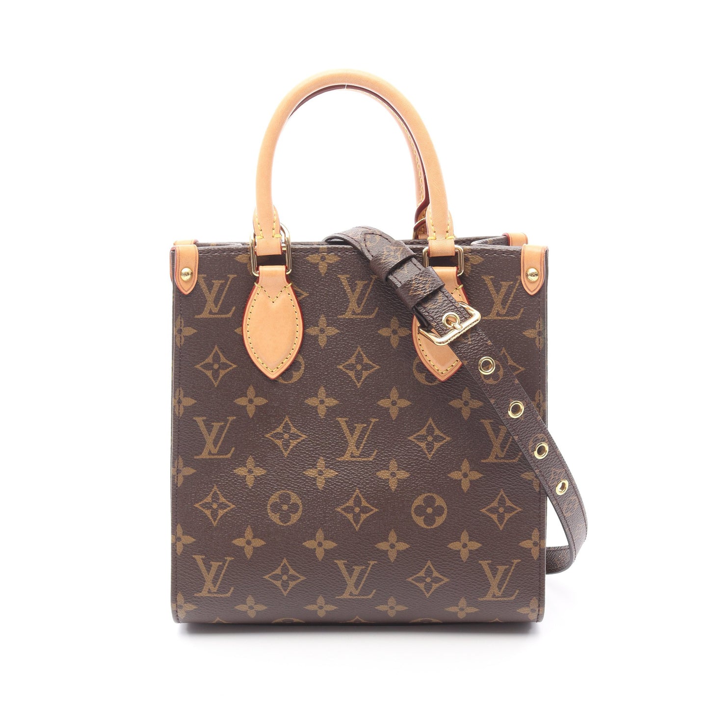 サックプラ BB ハンドバッグ PVC レザー ブラウン 2WAY ルイヴィトン バッグ LOUIS VUITTON