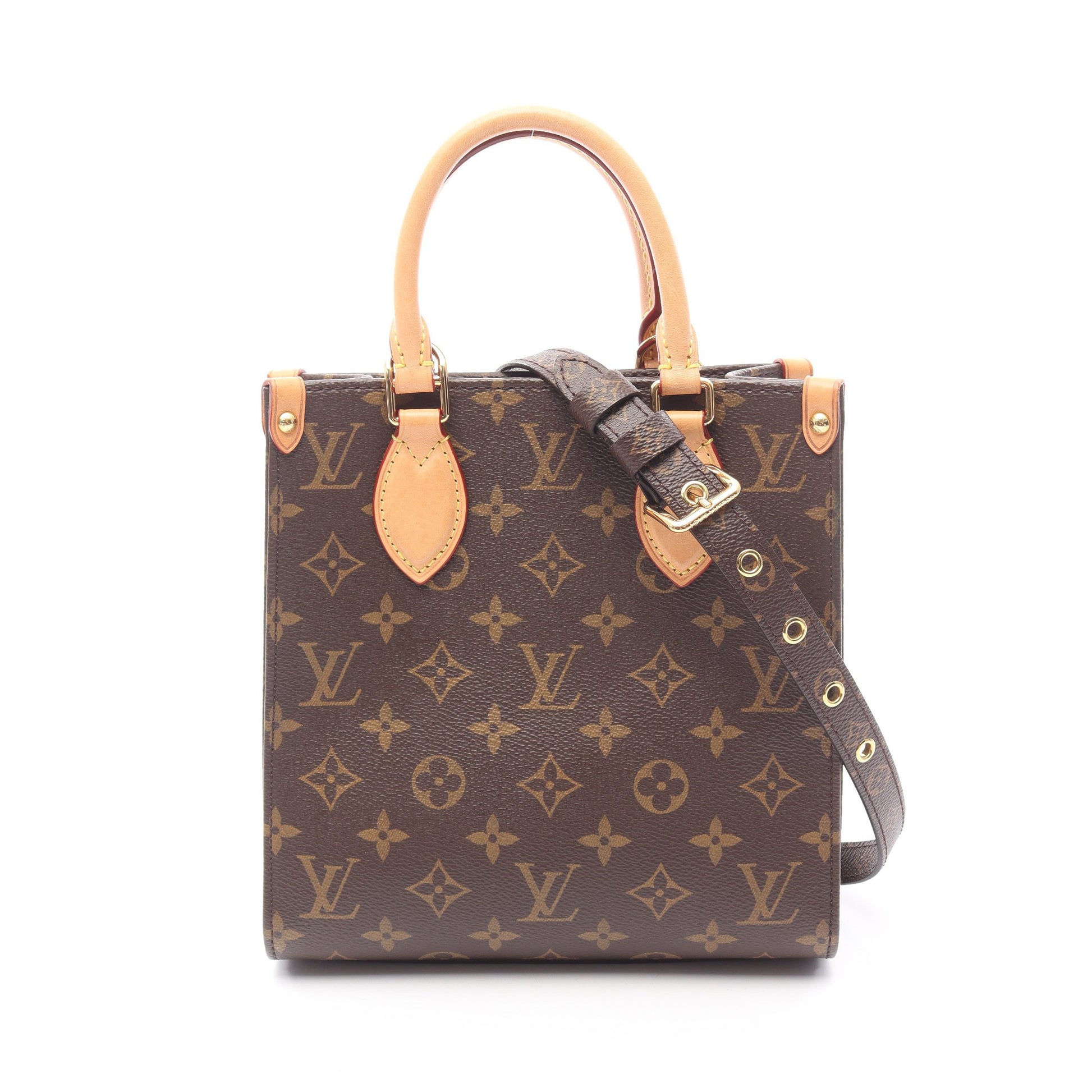 サックプラ BB ハンドバッグ PVC レザー ブラウン 2WAY ルイヴィトン バッグ LOUIS VUITTON