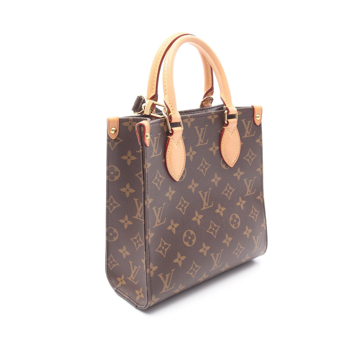 サックプラ BB ハンドバッグ PVC レザー ブラウン 2WAY ルイヴィトン バッグ LOUIS VUITTON