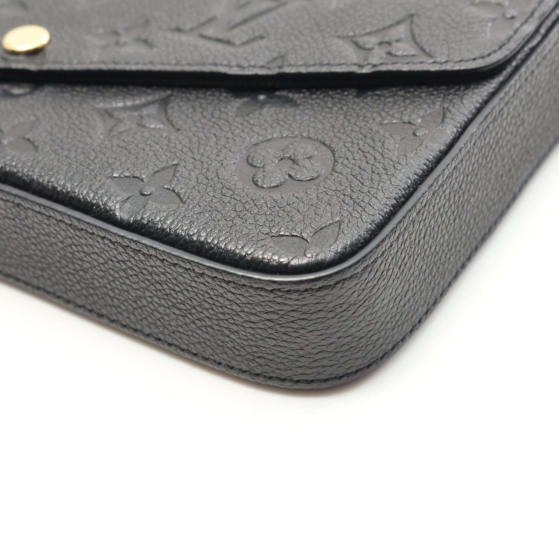 ポシェット フェリシー モノグラムアンプラント ノワール チェーンウォレット レザー ブラック ルイヴィトン バッグ LOUIS VUITTON