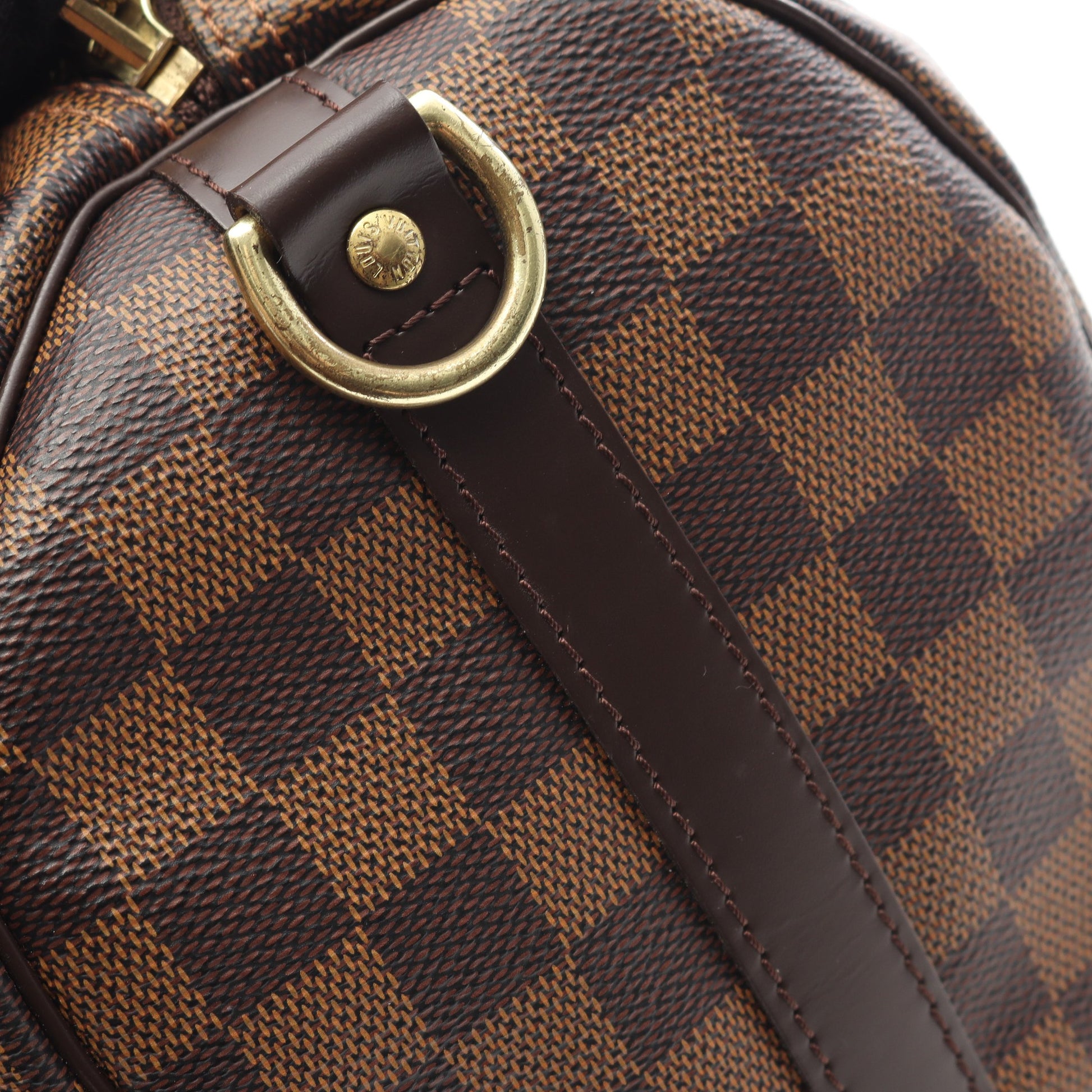 スピーディバンドリエール 25 ダミエエベヌ ハンドバッグ PVC レザー ブラウン 2WAY ルイヴィトン バッグ LOUIS VUITTON