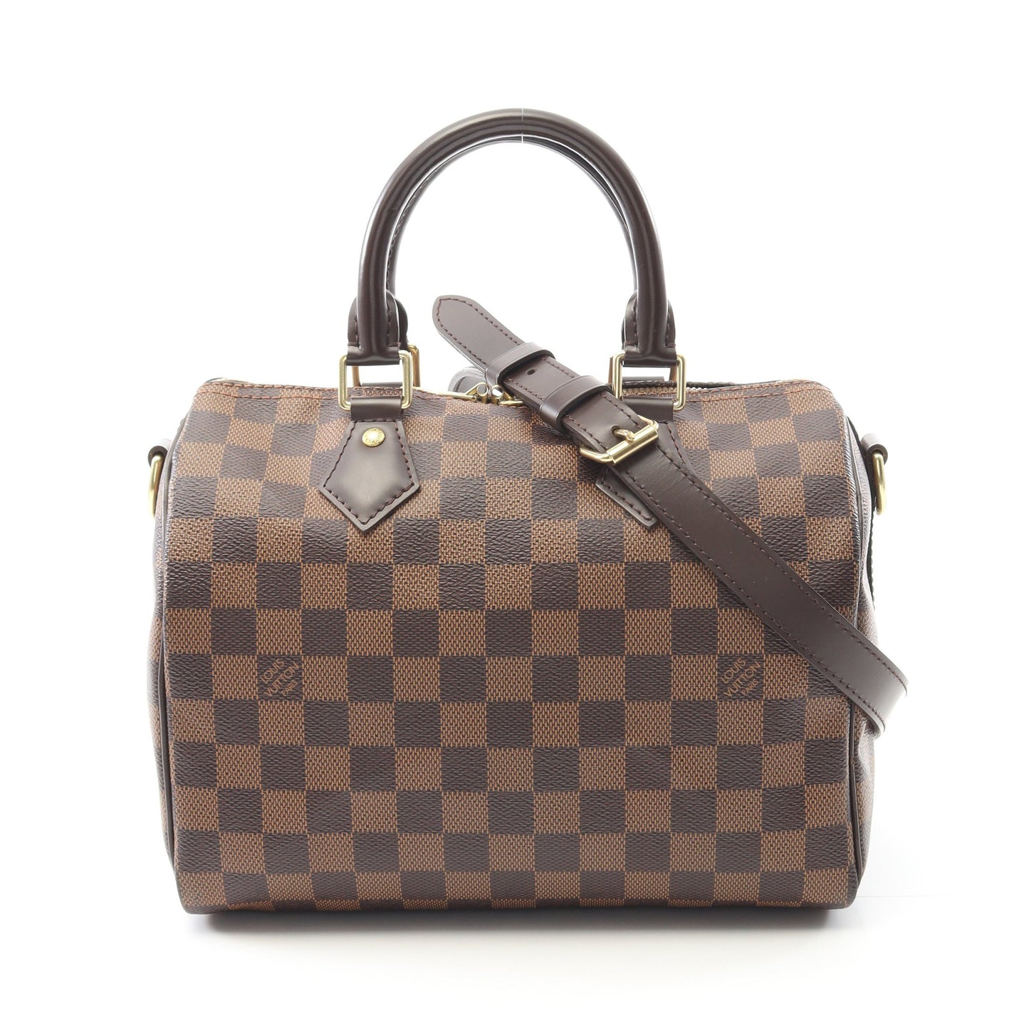 スピーディバンドリエール 25 ダミエエベヌ ハンドバッグ PVC レザー ブラウン 2WAY ルイヴィトン バッグ LOUIS VUITTON