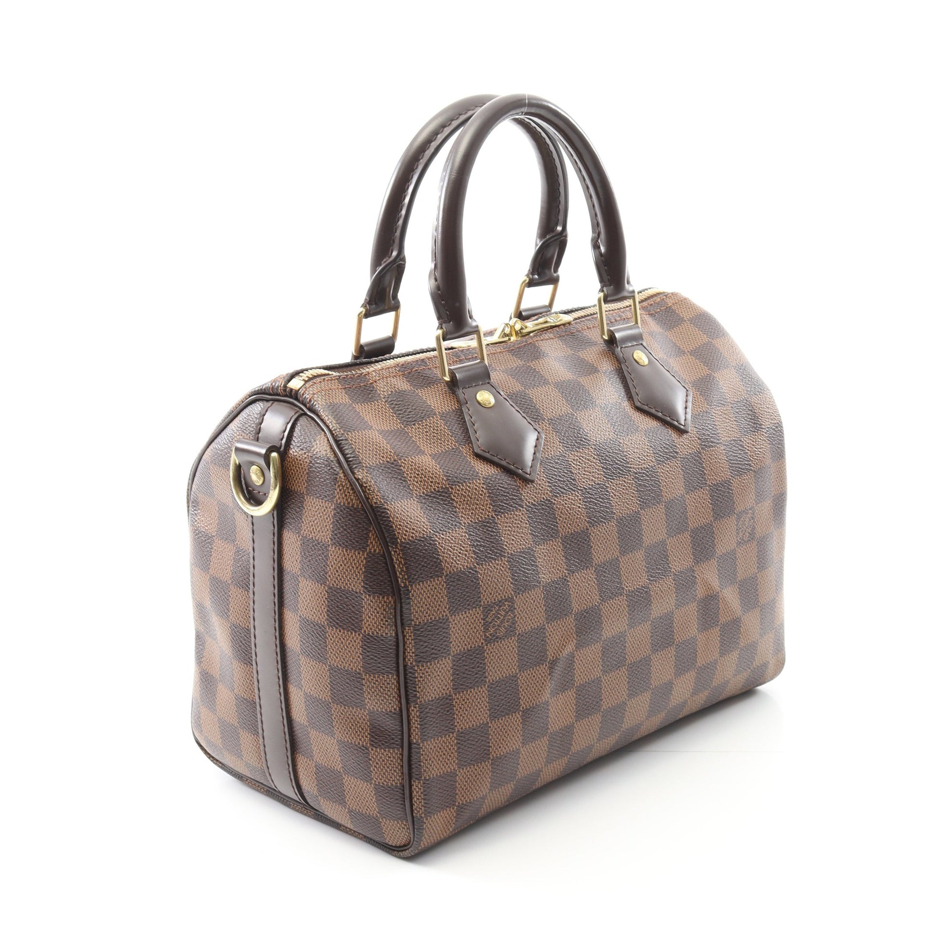 スピーディバンドリエール 25 ダミエエベヌ ハンドバッグ PVC レザー ブラウン 2WAY ルイヴィトン バッグ LOUIS VUITTON