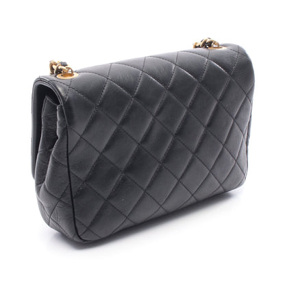 マトラッセ チェーンショルダーバッグ レザー ブラック ゴールド金具 シャネル バッグ CHANEL