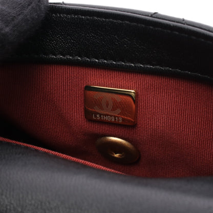 マトラッセ チェーンショルダーバッグ ラムスキン ブラック ゴールド金具 シャネル バッグ CHANEL